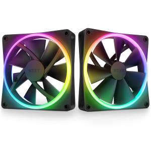 NZXT RF-D14DF-B1 F140 RGB DUO TWIN PACK & RGB Controller Black RGB LEDファンの商品画像