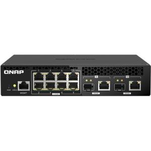 QNAP QSW-M2108R-2C ブラック Layer 2 Webマネージドスイッチ 10ポート (10GbEおよび2.5GbE)
