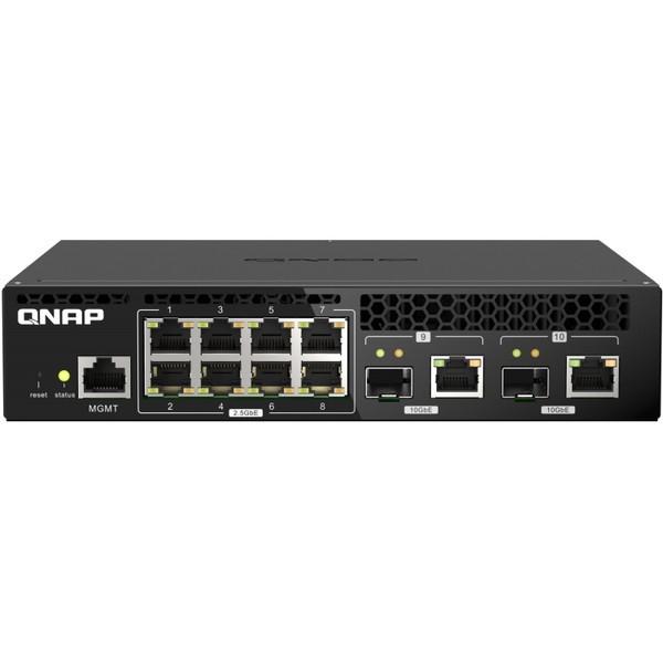 QNAP QSW-M2108R-2C ブラック Layer 2 Webマネージドスイッチ 10ポート...