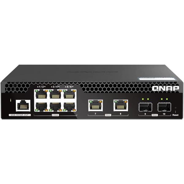 QNAP QSW-M2106R-2S2T スイッチングハブ (10ポート/10GbE SFP+・10...