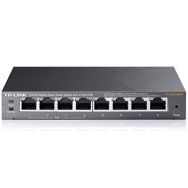 TP-LINK TL-SG108PE スイッチングハブ ギガビット 8ポート PoE対応