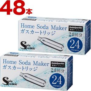 SSK003-24 2セット ソーダスパークル用 ガスカートリッジ 48本セット 炭酸水メーカーマルチスパークル