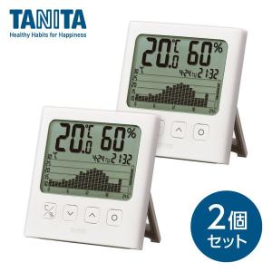 2個セット TANITA TT-580-WH ホワイト グラフ付きデジタル温湿度計