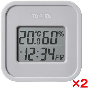 2個セット TANITA TT-588-GY ウォームグレー 温湿度計｜aprice