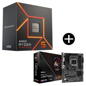 AMD Ryzen5 7600 With Wraith Stealth Cooler 100-100001015BOX CPU (6C/12T 4.0Ghz 65W) + ASRock B650 PG Lightning マザーボード セット｜aprice