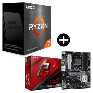 国内正規品 AMD Ryzen 7 5700X W/O Cooler CPU + ASRock B550 Phantom Gaming 4 ATXマザーボード セット｜aprice