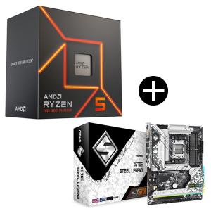 AMD Ryzen5 7600 With Wraith Stealth Cooler 100-100001015BOX CPU (6C/12T 4.0Ghz 65W) + ASRock X670E Steel Legend マザーボード セット｜aprice