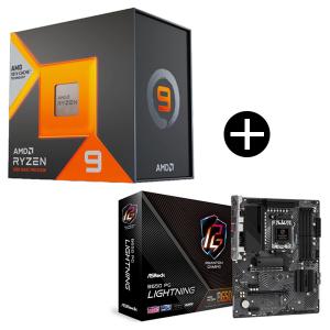 AMD Ryzen9 7900X3D W/O Cooler (12C/24T、4.4Ghz、120W) CPU + ASRock B650 PG Lightning マザーボード セット｜aprice