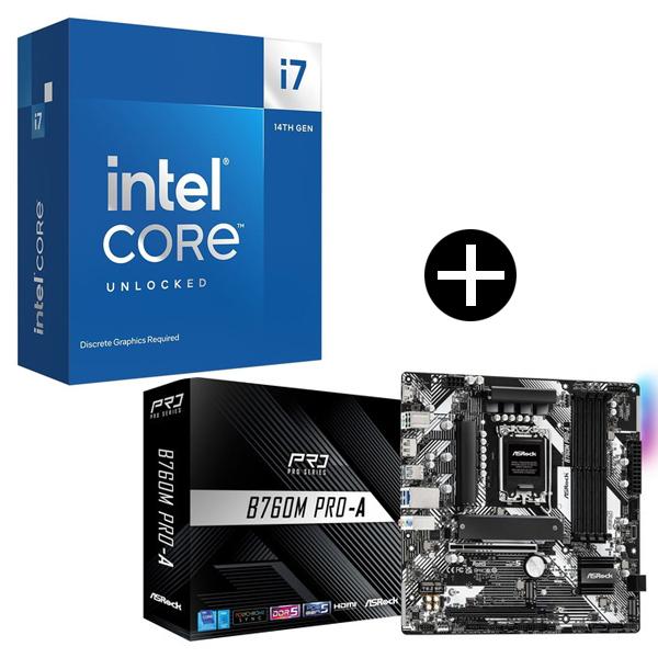 Intel Corei7-14700KF CPU + ASRock B760M Pro-A マザーボ...
