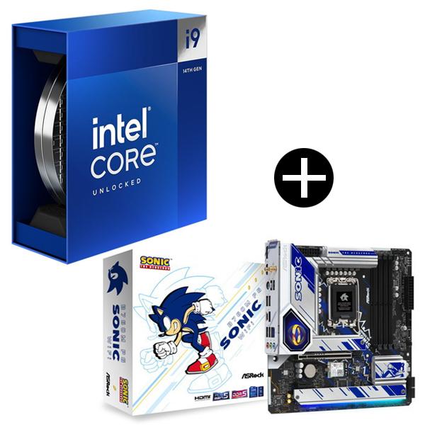 Intel Corei9-14900K CPU + ASRock B760M PG SONIC Wi...