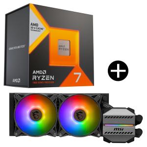 AMD AMD Ryzen7 7800X3D W/O Cooler (8C/16T 4.2Ghz 120W) 100-100000910WOF ゲーミングプロセッサー + MSI MAG CORELIQUID M240 CPUクーラー セット｜aprice