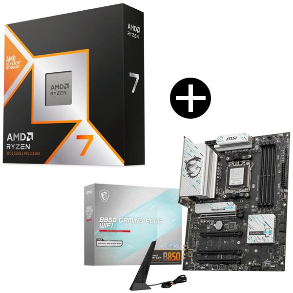 AMD Ryzen 7 9800X3D CPU + MSI B850 GAMING PLUS WIF...