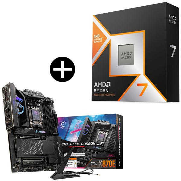 AMD Ryzen 7 9800X3D CPU + MSI MPG X870E CARBON WIF...
