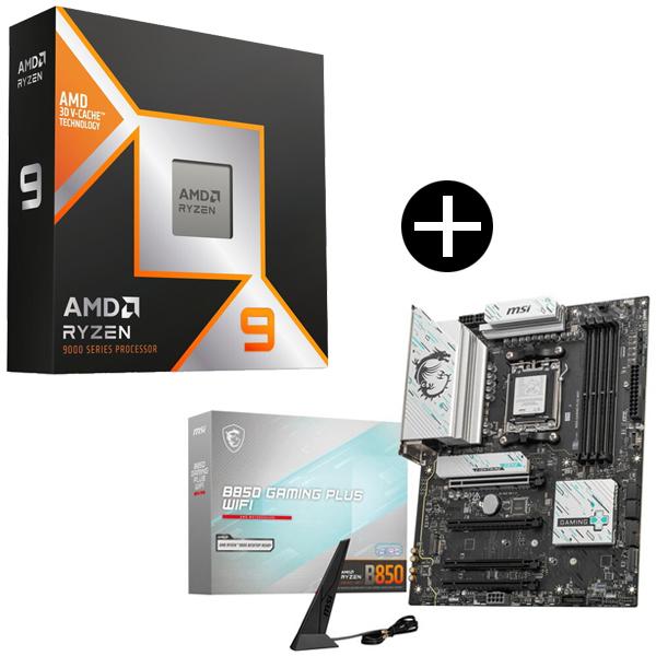 AMD Ryzen 9 9950X3D CPU + MSI B850 GAMING PLUS WIF...
