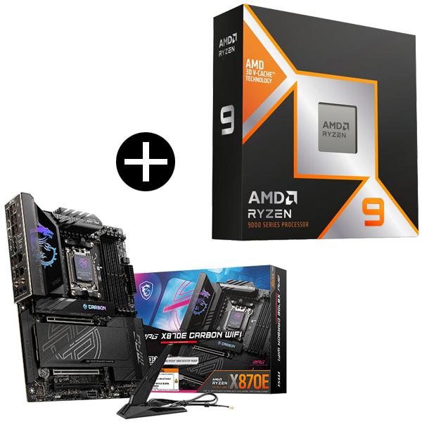 AMD Ryzen 9 9950X3D CPU + MSI MPG X870E CARBON WIF...
