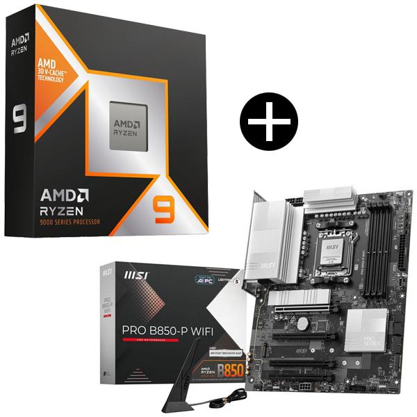 AMD Ryzen 9 9950X3D CPU + MSI PRO B850-P WIFI ATXマ...