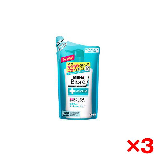 3個セット 花王 MビオレデオドラントBW せっけんの香り つめかえ380 ml