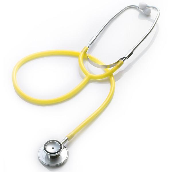 FOCAL FC-202-05 シルバー/イエロー シャープスコープ 外バネタイプ 聴診器