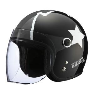 RIDEZ RIDEZ Jr STAR PEARL BLACK (53-54cm) 子ども用バイクヘルメット
