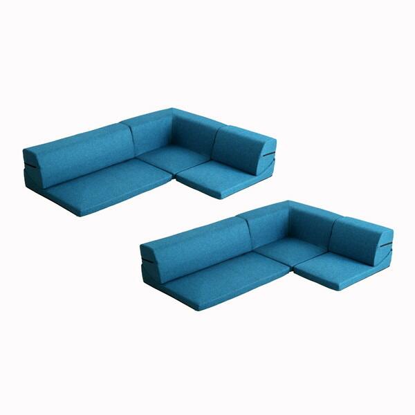 ホームテイスト SH-07-LNR2SET コーナーフロアソファ ロータイプ ファブリック 3人掛け...