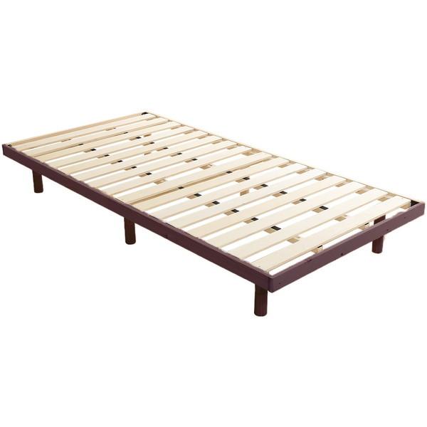 ベッド シングル 3段階 高さ調節 脚付き すのこ ベッド 耐荷重200kg 天然木 木製 北欧 ブ...