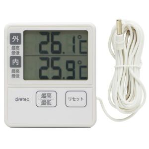 DRETEC O-285IV アイボリー 室内・室外温度計｜aprice