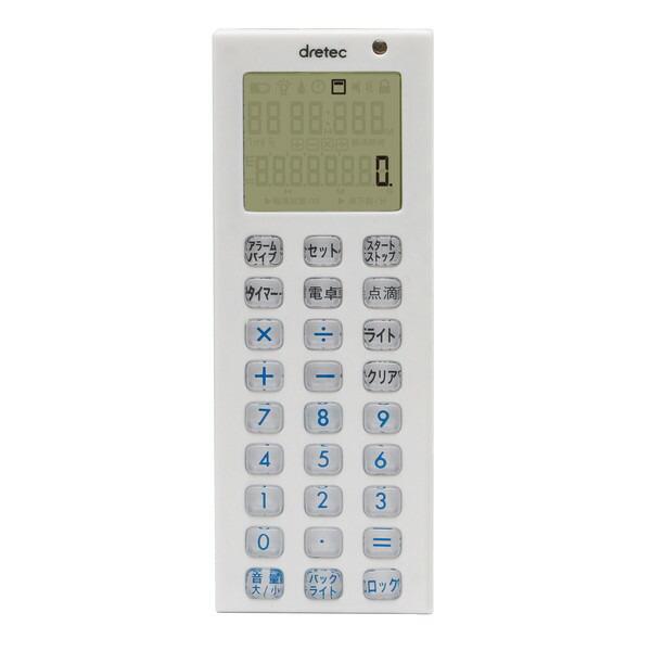 DRETEC TT-101WT ホワイト 電卓付点滴タイマー