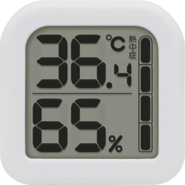 DRETEC O-405WT ホワイト デジタル温湿度計 「モルモ」