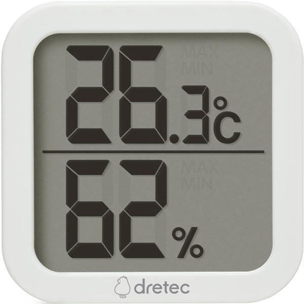 DRETEC O-414WT ホワイト デジタル温湿度計 「クラル」