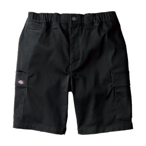 Dickies D2876 ブラック L T/Cストレッチショートカーパンツ