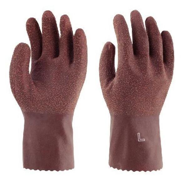 コーコス Z-87 ブラウン LL 天然ゴム手袋 3双