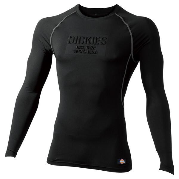Dickies D2098 ブラック 3L ドライパワーサポート長袖(立体プリント)