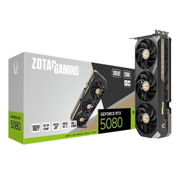ZOTAC RTX5080SOLIDCOC16G/ZT-B50800J2-10P ブラック グラフィ...