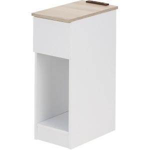 武田コーポレーション H0-VSSH20OAK ヴィンテージ調 サイドテーブル スリム(引き出し)