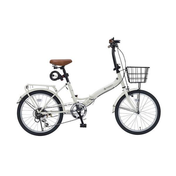 マイパラス MF209 BRANCHE-GY グレージュ 折畳自転車 (20インチ・6段ギア) オー...