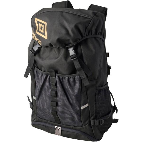 アンブロ サッカー UF5SBP02U BKGD バックパック(ボールネット付) ブラック×ゴールド...