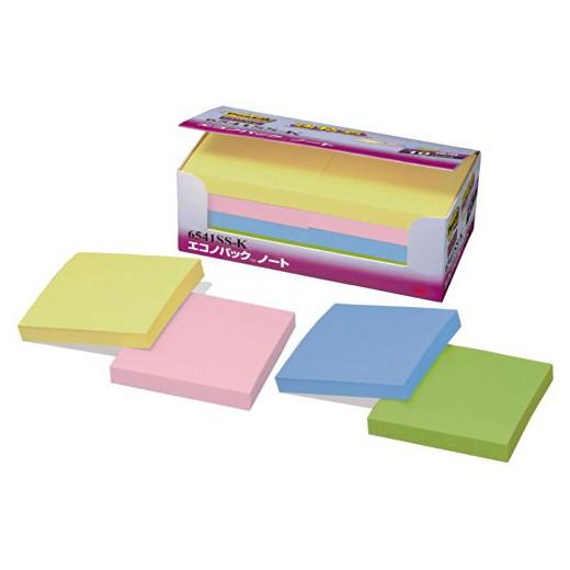 3M（スリーエム） 1318-6541SS-K ポストイット エコノパック強粘着ノート パステルカラ...