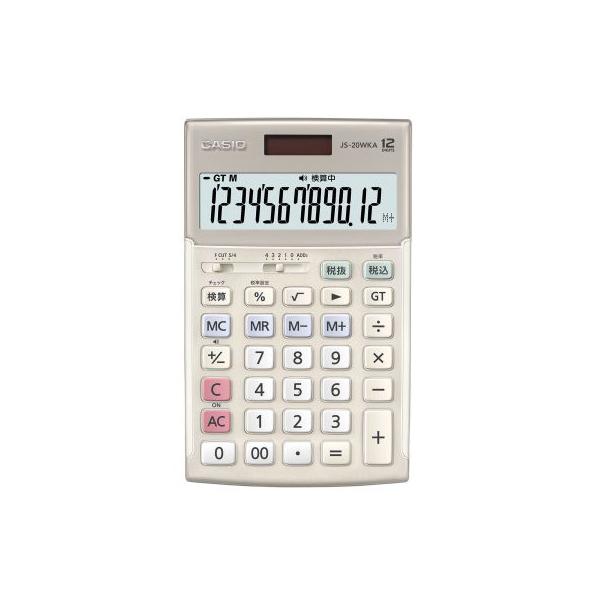 CASIO JS-20WKA-GD-N 電卓 ジャストサイズ