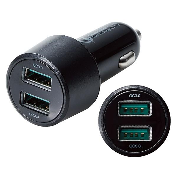 ELECOM MPA-CCUQ05BK USB2ポート(Type-A) 車載充電器 ブラック