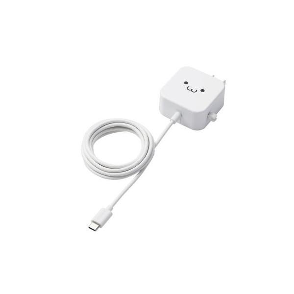 ELECOM MPA-ACC20WF ホワイト スマホ充電器 AC充電器 タイプC USB-C ケー...