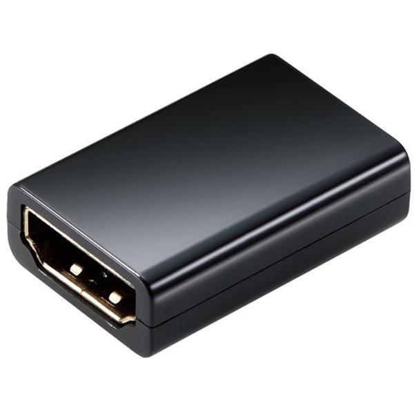 ELECOM AD-HDAASS01BK ブラック HDMI アダプタ 延長 金メッキ 4K 60p...