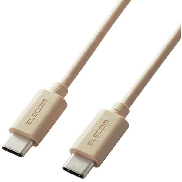 ELECOM MPA-CCI10BE ベージュ USB-C to USB-C 充電ケーブル 1m P...
