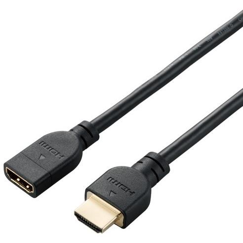 ELECOM DH-HDEX20BK ブラック HDMI 延長 ケーブル 2m 4K 60p 金メッ...