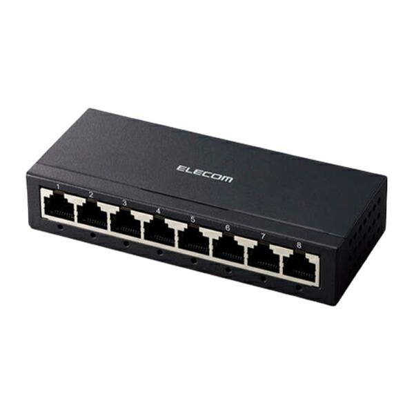 スイッチングハブ ELECOM エレコム EHC-G08MA-B Giga対応8ポートスイッチ (金...