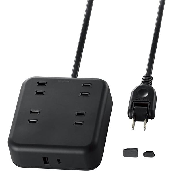 エレコム T-U04-4220BK USBタップ/USB Type-C×1(最大20W)/USB-A...