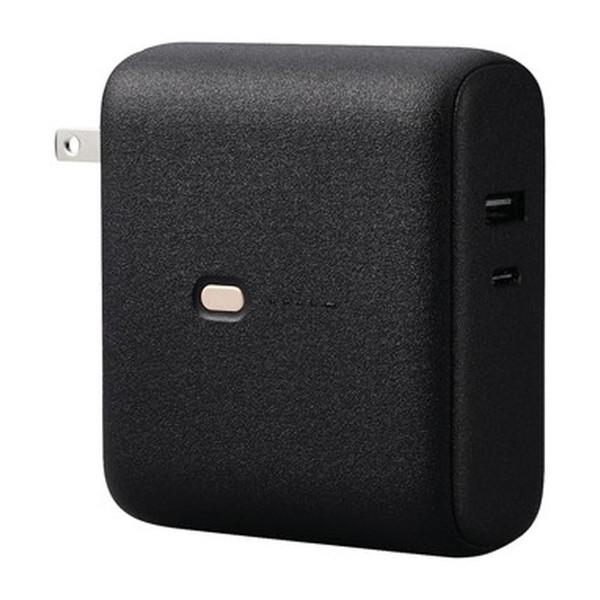 ELECOM DE-AC07-10000BK モバイルバッテリー コンセント一体型 10000mAh...