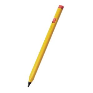 スタイラスペン ELECOM エレコム P-TPACAPEN02YL iPad用 タッチペン 充電式 USB Type-C 充電 握りやすい三角形 ペン先交換可 イエロー｜aprice