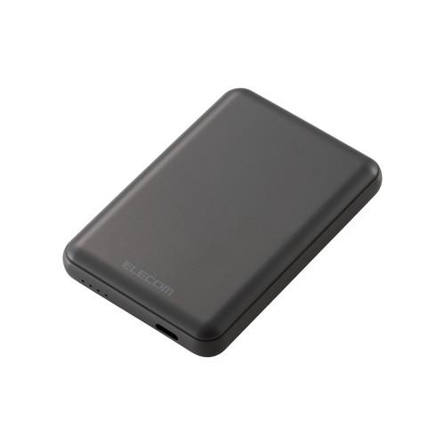 ELECOM DE-C48-5000DGY モバイルバッテリー 5000mAh 軽量 小型 薄型 1...