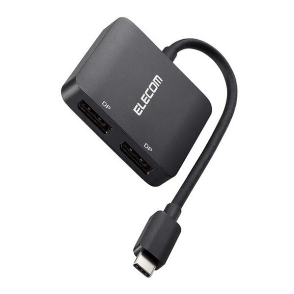 ELECOM AD-CDP2BK2 ブラック USB Type-C - DisplayPort 変換...