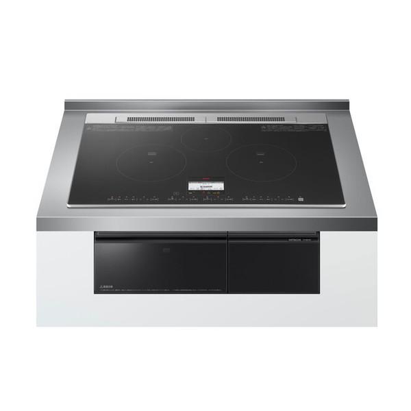 日立 IHクッキングヒーター 単相200V ビルトイン 75cm幅 IH3口 HT-N8KTWFK ...